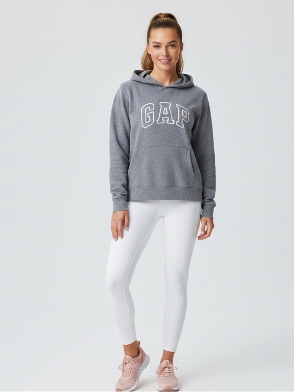 GAP Gray Vintage Spelled out Logo  Hoodie Rare colorway READ sizing
